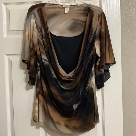 Brown cowl neck top - Picture 1 of 1